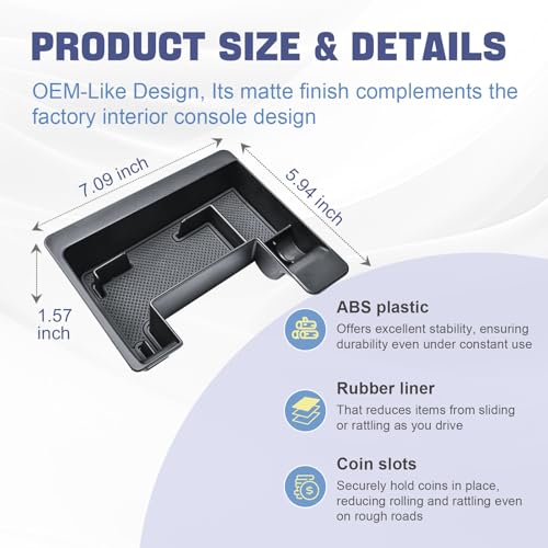RUNROAD Center Console Organizer Tray for 2025 2026 VW Tiguan - Product Imagery