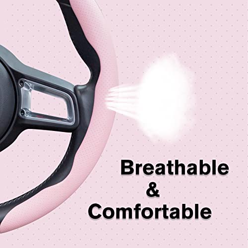 Amiss Car Nappa Leather Steering Wheel Cover, Segmented Steering - Product Imagery