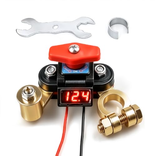 Universal Car Battery Disconnect Switch Leak Protector with LED - Product Imagery
