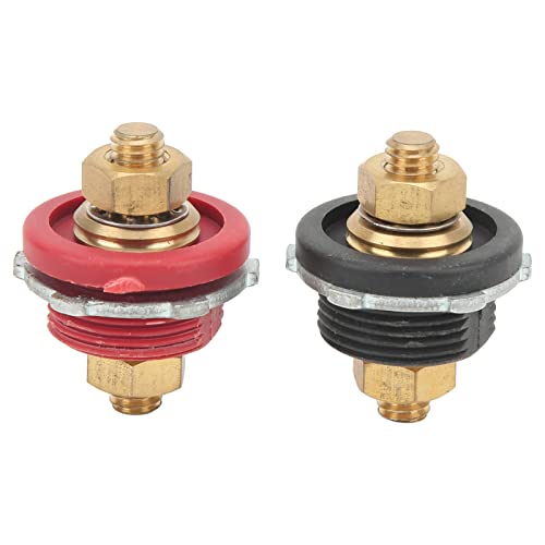 2 Pcs 3/8in Thru Panel Battery Terminal Connector, 250A Positive - Product Imagery