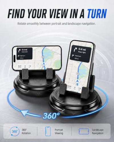Car Phone Holder 360 Degree Rotation Navigation Mount Splendid - Product Imagery