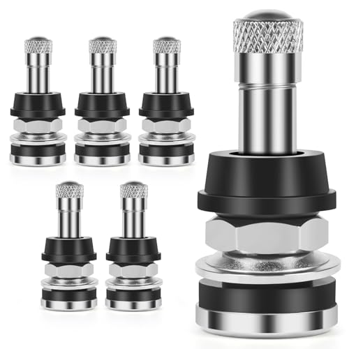6-Pack TR416 Tire Valve Stems, High Pressure 200 PSI Tubeless - Product Imagery