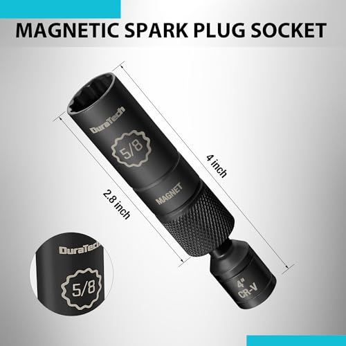 DURATECH 5/8" Swivel Magnetic Spark Plug Socket with Enhanced - Product Imagery