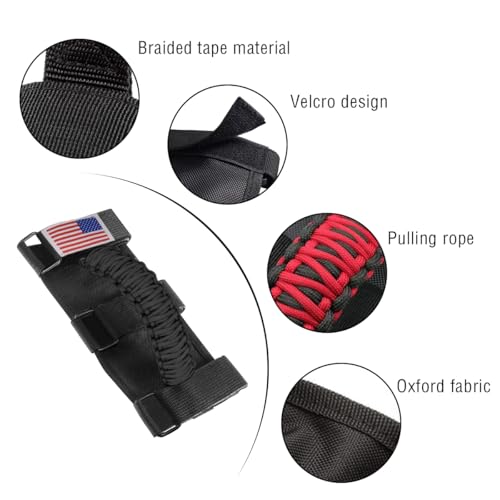 HZEL 2PCS Roll Bar Handles Compatible with Wrangler JK/JL/TJ, - Product Imagery