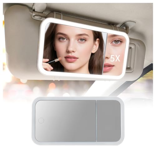 2026 Upgraded Car Vanity Mirror with Lights 5X - Product Imagery