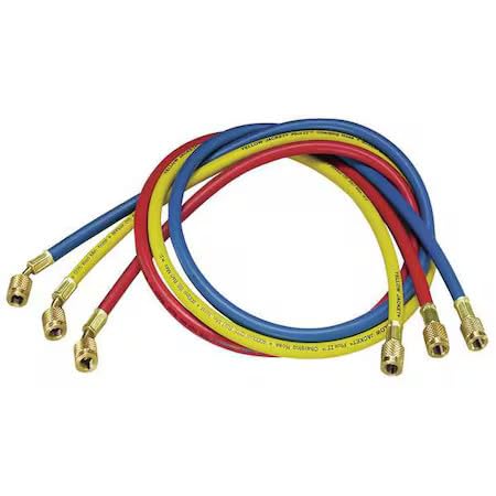 21985 for Yellow Jacket Manifold Hose Set, 60 In, Red, Yellow, - Product Imagery