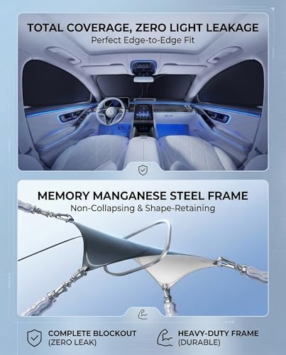 Windshield Sun Shade for Porsche Cayenne Front Window Shades - Product Imagery