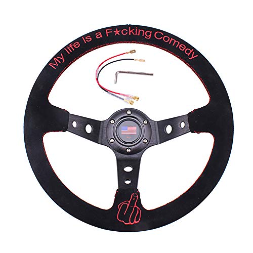 RASTP 13.6”/345mm Racing Steering Wheel 6 Bolts Steering Wheel - Product Imagery