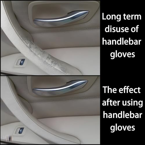 2PCS Car Grab Handle Covers Velvet Door Pull Protectors Black - Product Imagery
