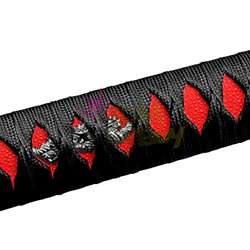 JDMBESTBOY Samurai Sword Black Red Shift Knob Shifter Alloy - Product Imagery