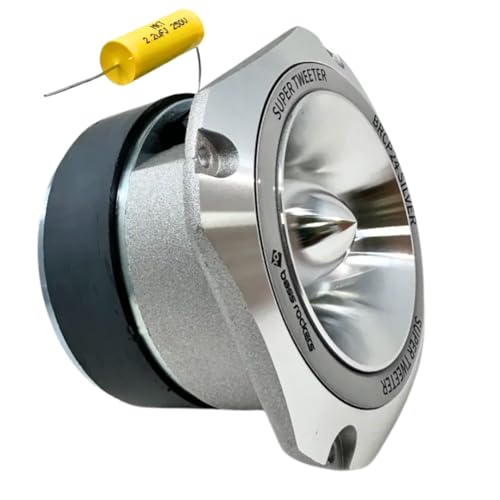 Bass Rockers BRCP24 Silver 4" Bullet Tweeter, 400W Peak/200W - Product Imagery