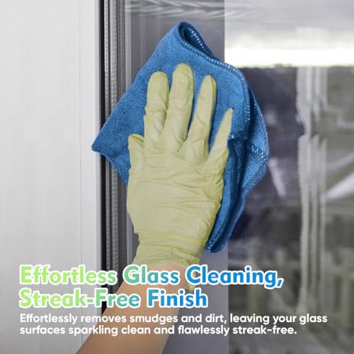 HOMEXCEL Lake Green Microfiber Cleaning Cloth 12 Pack 12.5 x - Product Imagery