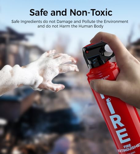 AmzBoom Fire Extinguisher for Home, Car, Kitchen, and Boat - Product Imagery