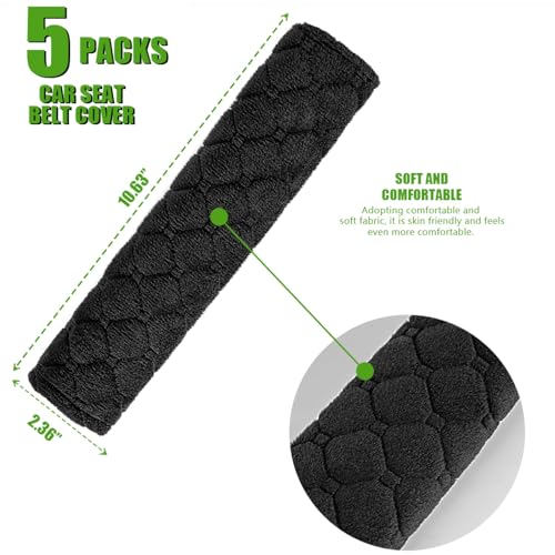 5 Pack Soft Car Seat Belt Cover Protector Comfort Auto Seatbelt - Product Imagery
