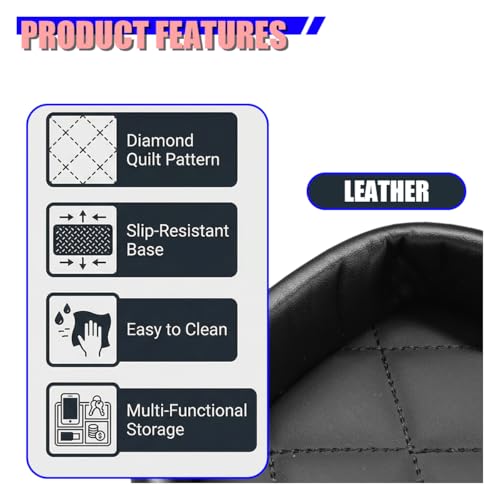 Craedli Car Dashboard Storage Tray, Multifunctional Leather Auto - Product Imagery