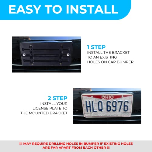 Front Bumper License Plate Bracket for BMW 2000-2026, Plate - Product Imagery