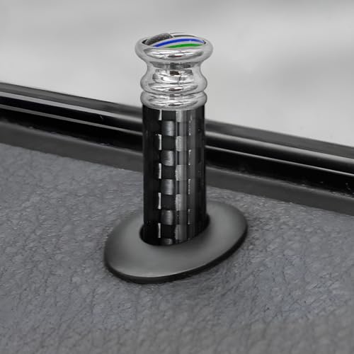 Moly Magnolia 4PCS Carbon Fiber Car Door Lock Knob Covers, Style - Product Imagery