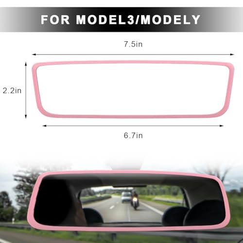 Rear View Mirror Protector Frame, Soft Silicone Auto Rear View - Product Imagery