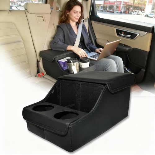 Backseat Car Organizer, Middle Seat Organizer Center Console Cup - Product Imagery