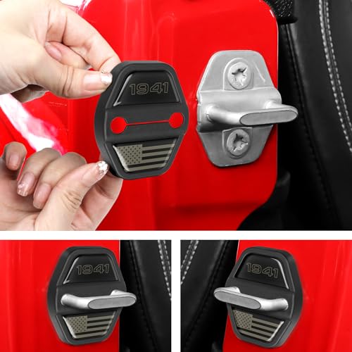 4PCS Door Lock Decoration Cover for 2018-2025 2026 Jeep Wrangler - Product Imagery