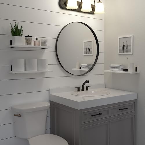 DOLLFIO Floating Wall Shelves, Decor & Storage, White, 16.5'', - Product Imagery