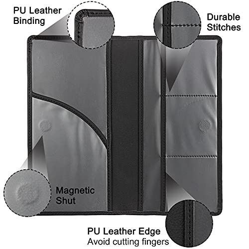 LumiMokki Premium Car Registration & Insurance Card Holder, Black - Product Imagery