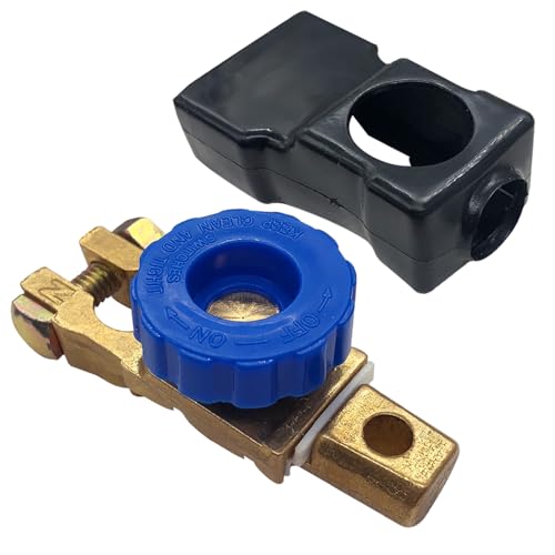 Ampper Top Post Battery Disconnect Switch 12V, Master Brass - Product Imagery