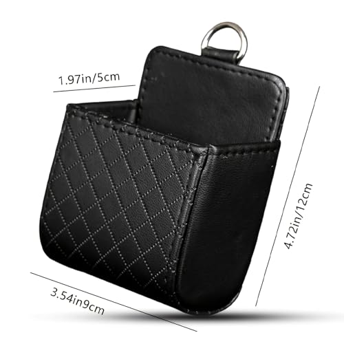 Car Organizer Box Bag Air Outlet Dashboard Hanging Faux PU - Product Imagery
