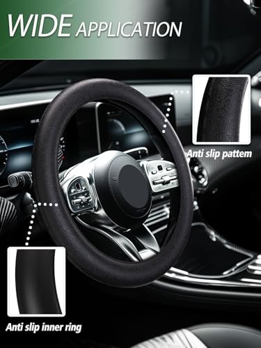 LRITER Car Steering Wheel Cover, Non-Slip Silicone Material, - Product Imagery