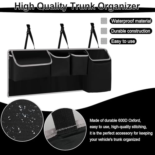 UYYE Trunk Hanging Organizer, Backseat Bag, Car Interior - Product Imagery