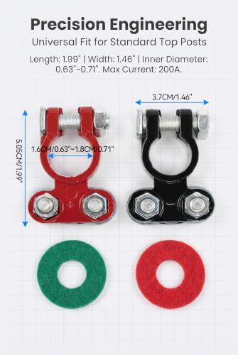 2 PCS Power Terminal Connectors, 12V Bus Bar Terminal Block, - Product Imagery