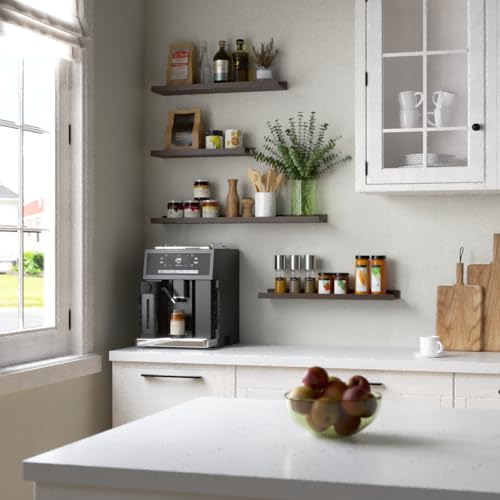 Boswillon Floating Shelves Set of 2, Small Wall Shelf with Lip, - Product Imagery
