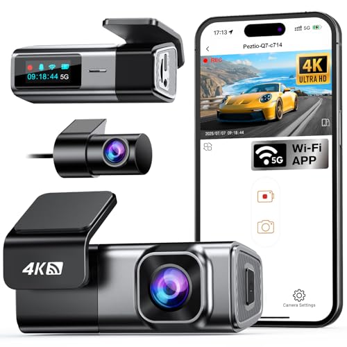 Navycrest 4K Dash Cam Front and Rear, Built-in 5G WiFi, Dash - Product Imagery