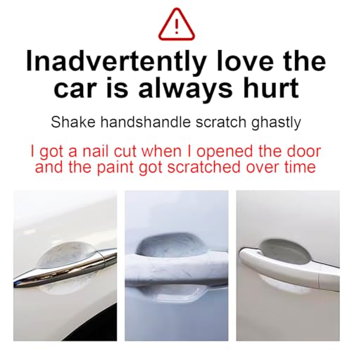 Mandark 8PCS Rhinestone Door Handle and Cup Stickers, White - Product Imagery