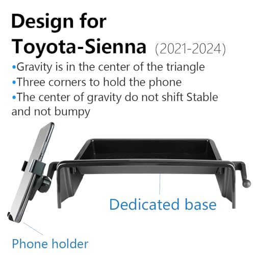 Car Phone Holder Center Console Organizer For Toyota Sienna 2021 - Product Imagery