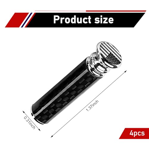 WZP 4PCS Car Door Lock Knobs, Carbon Fiber Door Lock Bolt Pin - Product Imagery