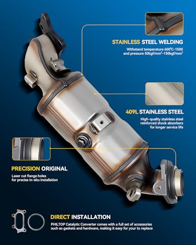 PHILTOP High Flow Front Catalytic Converter Kit Direct-Fit - Product Imagery