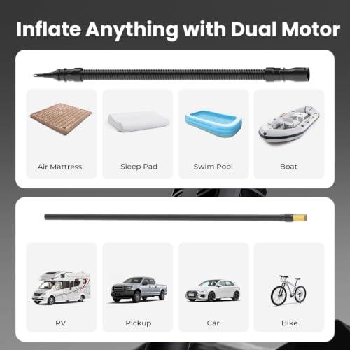ETENWOLF VORTEX S6 Tire Inflator Portable Air Compressor, - Product Imagery