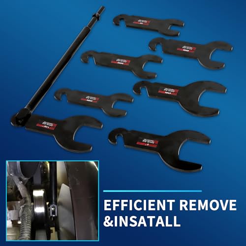 43300 Pneumatic Fan Clutch Wrench, 8PCS Fan Clutch Removal Tool - Product Imagery