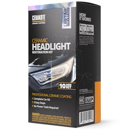 CERAKOTE® Ceramic Headlight Restoration Kit, 10 Wipe Kit - Product Imagery