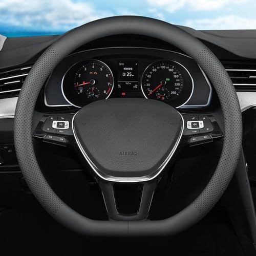 D-Shaped Car Steering Wheel Cover for Volkswagen VW Atlas Tiguan - Product Imagery