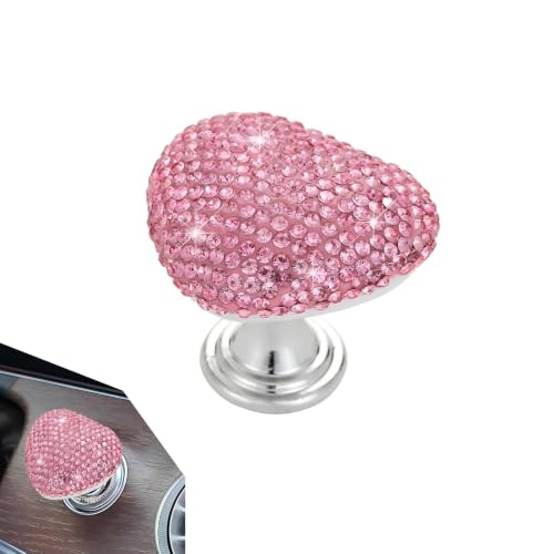 Bling Car Start Button, Crystal Heart-Shaped Engine Push Start - Product Imagery