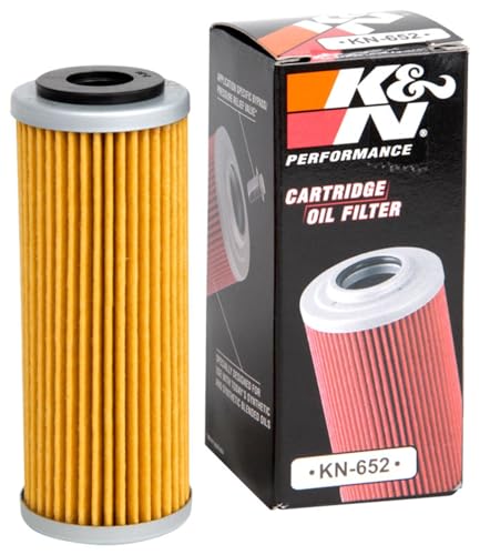 K&N Motorcycle Oil Filter: High Performance, Premium, KN-652 - Product Imagery