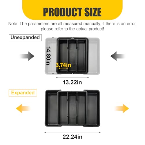 Tool Organizer Tray, Expandable 13"-22" Tool Storage Trays with - Product Imagery