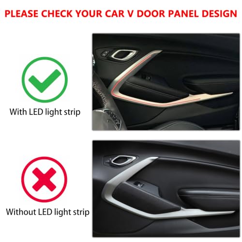 RAZPOY Carbon Fiber Inner Door Panel Trim Fit for Chevy Camaro - Product Imagery
