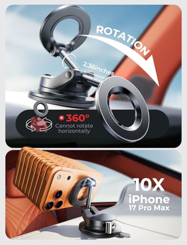 LISEN 2 Pack for Magsafe Car Mount, Magnetic Phone Holder for - Product Imagery