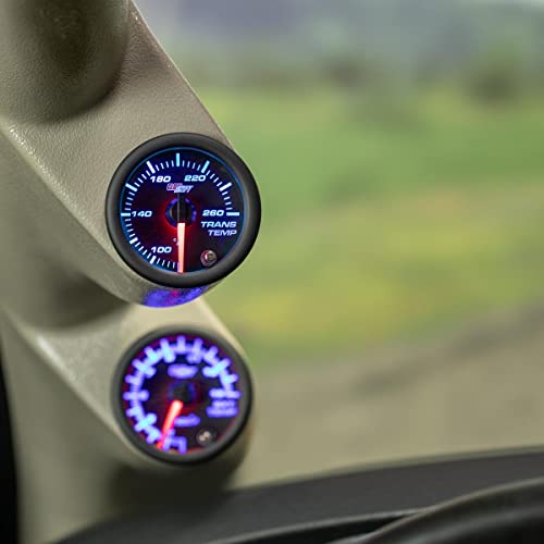 GlowShift Tinted 7 Color 260F Transmission Temp Gauge Kit, - Product Imagery