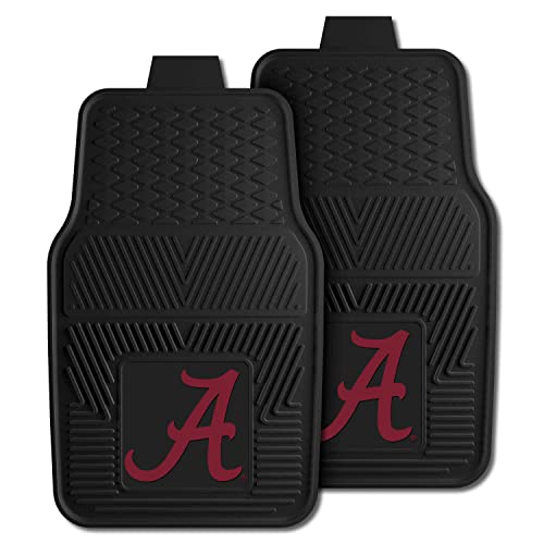 FANMATS 8761 Alabama Crimson Tide 2-Piece Heavy Duty Vinyl Car - Product Imagery