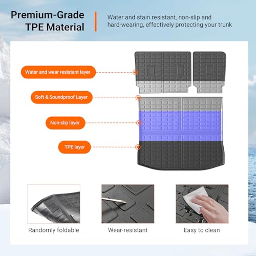 powoq Cargo Mat & Backrest Mat Compatible with 2015-2024 Ford - Product Imagery