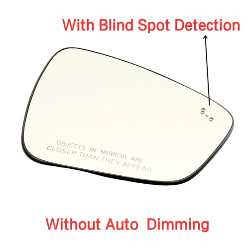 Right Passenger Side Mirror Glass Heated w/Blind Spot Without - Product Imagery